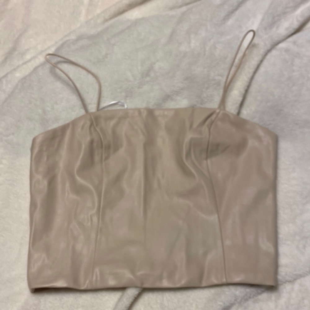 Lulus Faux Leather Cropped Cami